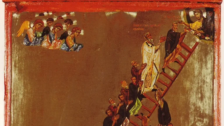 De Geestelijke Ladder, ikoon uit de twaalfde eeuw, klooster van de heilige Katharina, Sinaï
