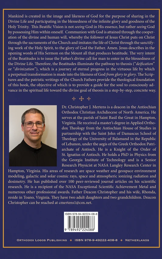 The Beatitudes: A Pathway to Theosis - Back Cover